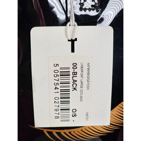 NWT Ted Baker Women's Black Patent Leather Feline Cat-Shaped Icon Tote Bag 391 - Picture 9 of 12